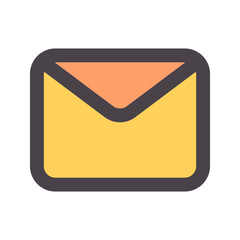 email flat line icon