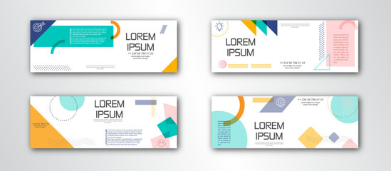 Abstract banner template. Editable vector illustration
