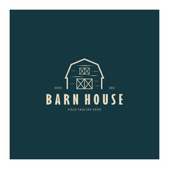Vintage organic farmhouse or barn,warehouse, rustic barn and animal farmhouse logo design. © Tomi43