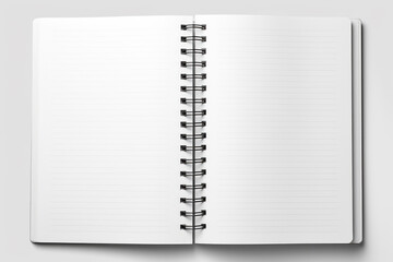 Opened ring binder. Versatile and versatile as business stationery for handwritten memos, memo pads, ideas, mockups, schedules, events, management, progress charts, diaries, travel, etc. copy space. - Powered by Adobe