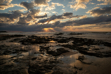 Reflecting clouds on little puddles 3