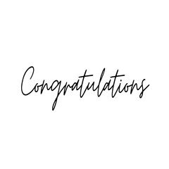 Congratulations black text on white background.