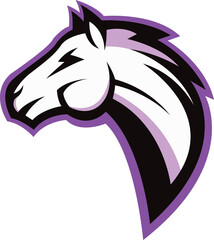 horse Logo design, horse sport logo vector , horse head illustration vector drawing, Mascot Brave horse Logo design any kind of graphic work, using the concept of a horse's head, Esport game logo icon