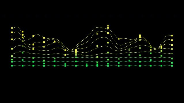 Green And Yellow Oscillating Particles