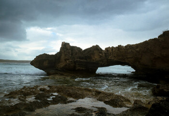 Impressive cliff by the water