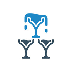 drink, glasses icon vector illustration