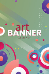 Elevate your promotional materials with sophisticated vector art banner, meticulously crafted to add touch of artistic flair. The contemporary design is perfect for art campaigns, gallery promotions.