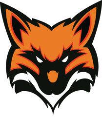 Fox Logo design, Fox sport logo vector , Fox head illustration vector drawing, Mascot Brave Fox Logo design any kind of graphic work, using the concept of a Fox's head, Esport game logo icon