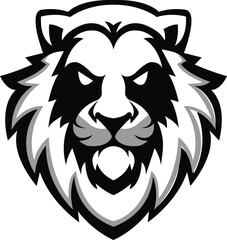 Mascot Lion Logo Design, Lion sport logo vector , Lion head illustration vector drawing, Mascot Brave Lion Logo design any kind of graphic design work, concept Lion's head, Esport game logo icon
