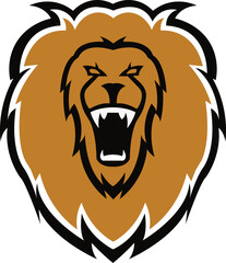 Mascot Lion Logo Design, Lion sport logo vector , Lion head illustration vector drawing, Mascot Brave Lion Logo design any kind of graphic design work, concept Lion's head, Esport game logo icon