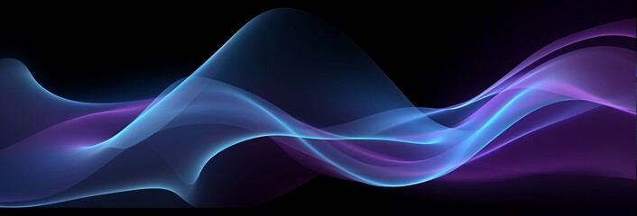 colorful wave of energy in a dark space, in the style of rhythmic lines