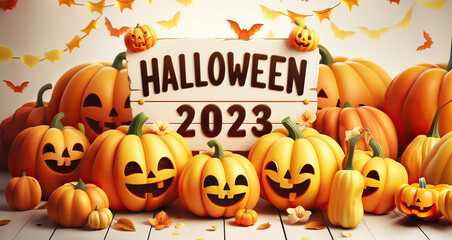 Happy halloween pumpkins 2023