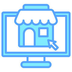 Online Shopping icon often used in design, websites, or applications, banner, flyer to convey specific concepts related to cyber monday, marketing, shopping.