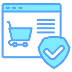 Cyber Security icon often used in design, websites, or applications, banner, flyer to convey specific concepts related to cyber monday, marketing, shopping.