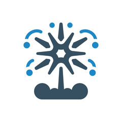 fireworks, sparkle icon vector illustration