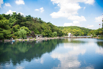 Fototapeta na wymiar Pearl Spring Scenic Area in Nanjing, Jiangsu Province, China