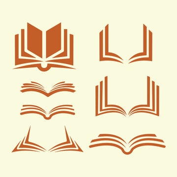 Different style books vector icons.