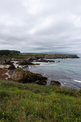 Majestic Rocky Shores of Asturias: A Moody Winter Day Along the Rugged Coastal Landscape