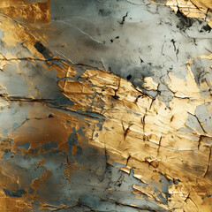 Golden abstract cracked paint peel off texture background
