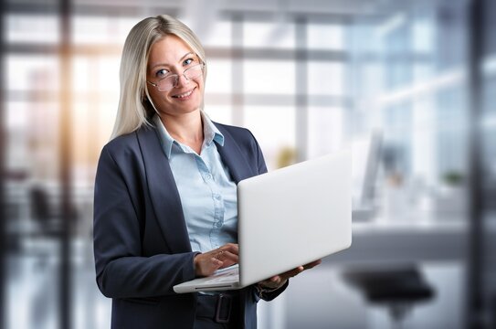 Portrait of business Woman Technology Manager Professional, AI generated image