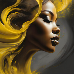 Fototapeta na wymiar woman with golden hair