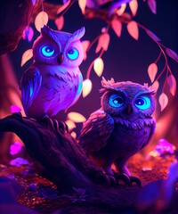 Magic Blue Style Owl