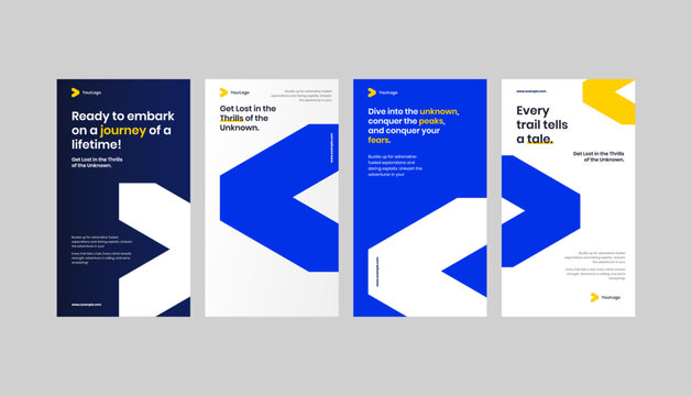 Engaging Standee Banners tailored for Adventure Social Media Stories. This concept is designed to ignite the spirit of adventure, presenting captivating visuals that resonate with outdoor enthusiasts.