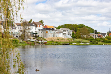 Kolding castle lake, Kolding is a harbor and market town in South Jutland in Denmark with 57,583...
