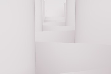 abstract white landscape background in 3d render design.