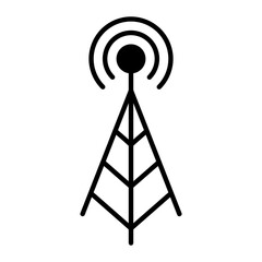 Wireless Anntena Glyph Icon