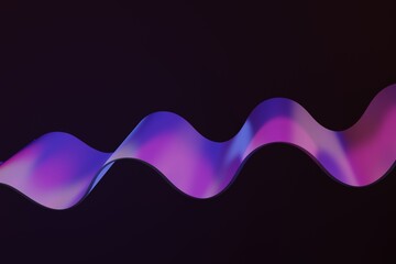 neon glass background in 3d render design.