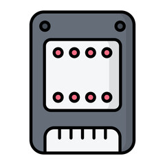 SSD Hard Colored Line Icon