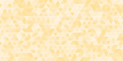 Abstract seamless pattern of geometric shapes. Mosaic background of triangles. Geometric texture with light orange and pink triangles. Seamless abstract background for wallpapers