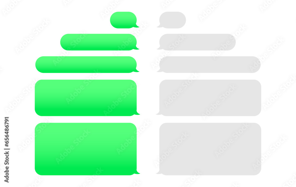 Poster Message smartphone template. Mobile chatting sms app template bubbles. Message bubbles chat on smartphone icons. Phone chatting sms template bubbles
