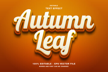 Autumn Leaf editable text effect