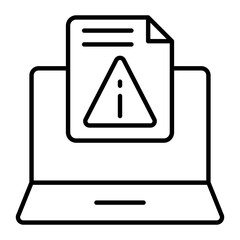 Laptop Error Outline Icon