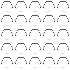 Geometric seamless pattern. Composition of abstract square and hexagonal elements, a template for creative ideas and design