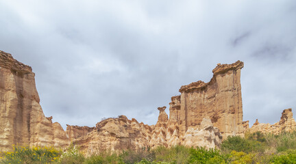 Site protégé des orgues de l'Ille-Sur-Têt dans les Pyrénées Orientales, en Occitanie, Sud de...