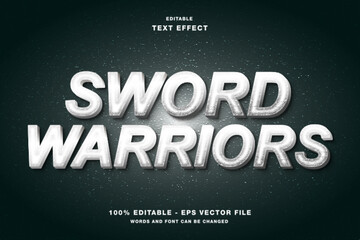 Sword Warriors editable text effect