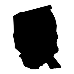 Illizi province map, administrative division of Algeria.