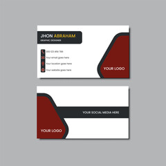 Fototapeta na wymiar Business card design template, Clean professional business card template, visiting card, business card template simple and minimal.