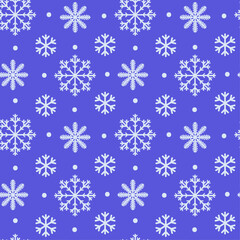 The Christmas Snow Dark Blue Pattern