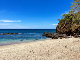 Beautiful golden sand beach of Playa Conchal in Costa Rica.