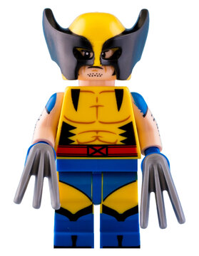 Dortmund - Deutschland 1. September 2023 Lego Minifigure Wolverine mit Maske