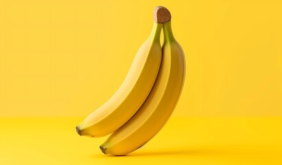Juicy banana, Sweet, advertising banner isolated on white background,,ai generated
