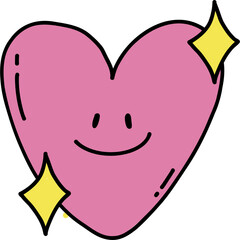 heart with a smile png illustration