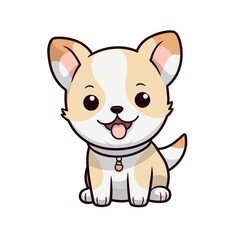 Cute dog vector clipart. Good for fashion fabrics, children’s clothing, T-shirts, stickers, postcards, covers, email header, wallpaper, banner, advertising, and more.