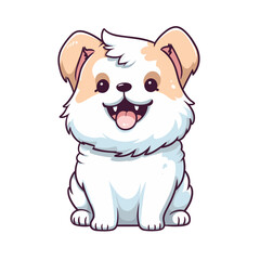 Cute dog vector clipart. Good for fashion fabrics, children’s clothing, T-shirts, stickers, postcards, covers, email header, wallpaper, banner, advertising, and more.