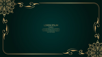 floral ornament frame and mandala