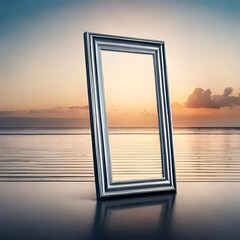 Versatile White Photo Frame: Ideal for Gallery, Product, Poster, and Postcard Design